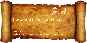 Poczkodi Armandina névjegykártya